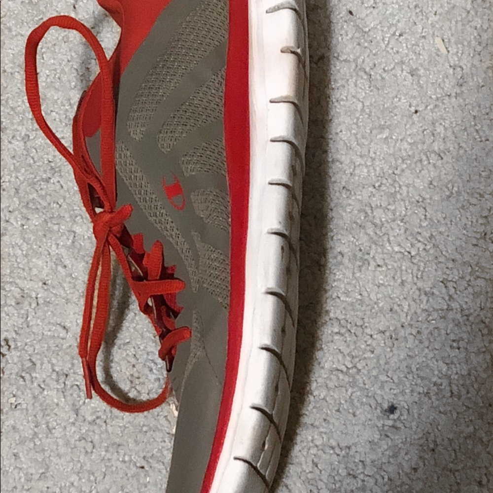 Used Red/Grey White bottom Champion Shoes size 13